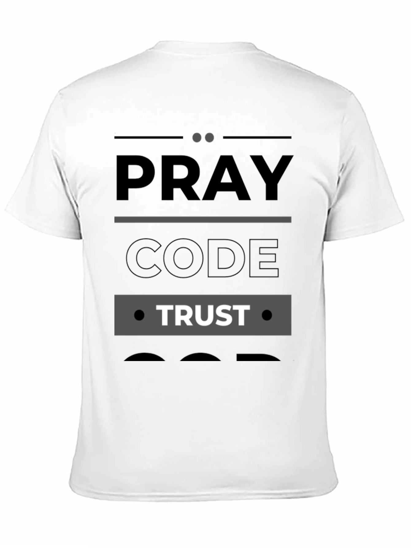 Pray Code Trust Graphic T-Shirt - Mens Black Tee