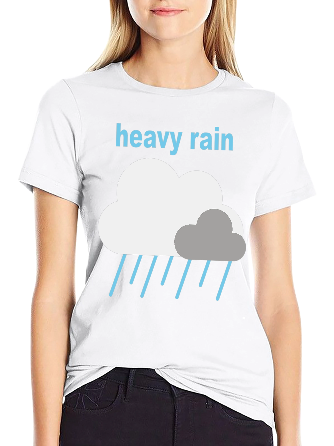 Heavy Rain Graphic Tee - Weather Lovers T-Shirt