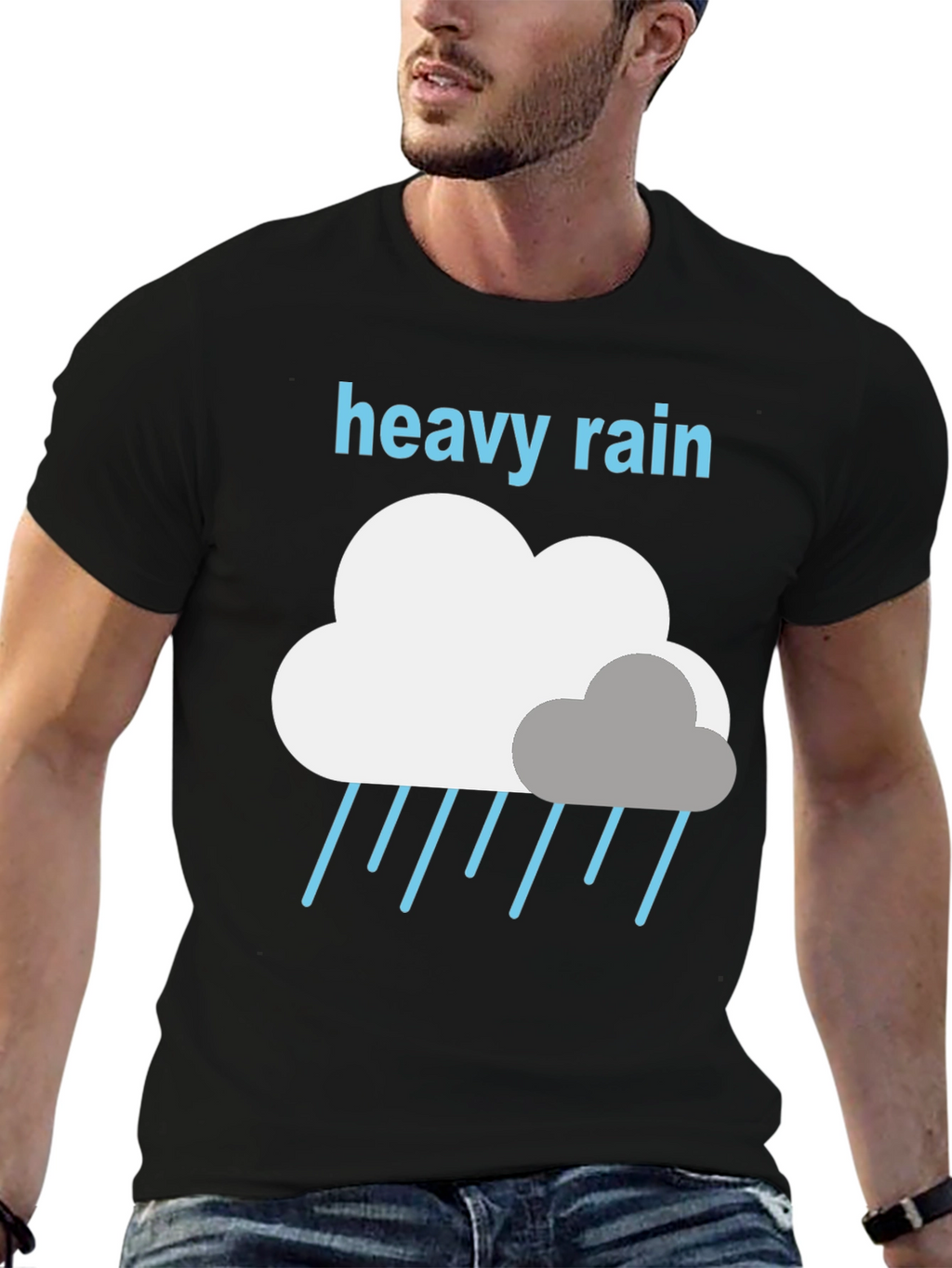 Heavy Rain Graphic Tee - Weather Lovers T-Shirt