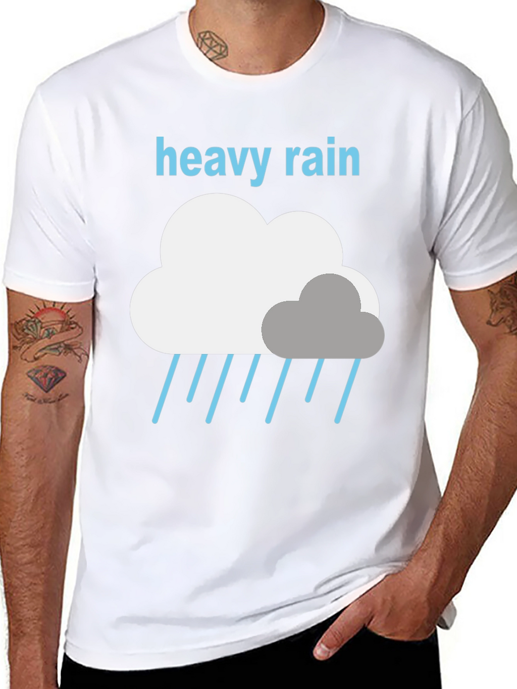 Heavy Rain Graphic Tee - Weather Lovers T-Shirt