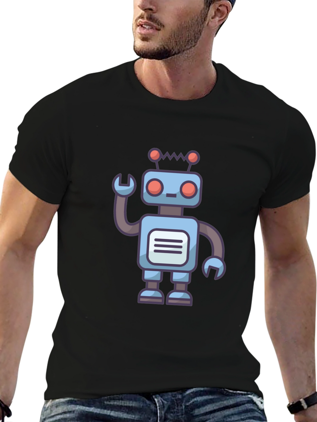 Robot Graphic T-Shirt - Unique Design