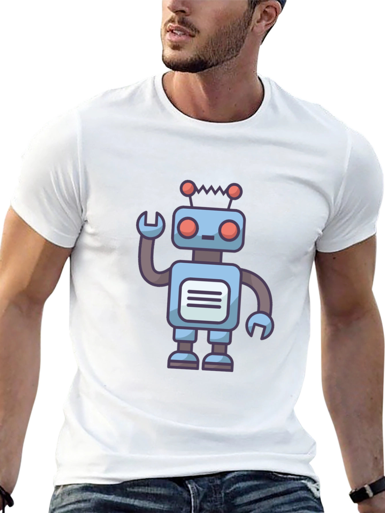 Robot Graphic T-Shirt - Unique Design