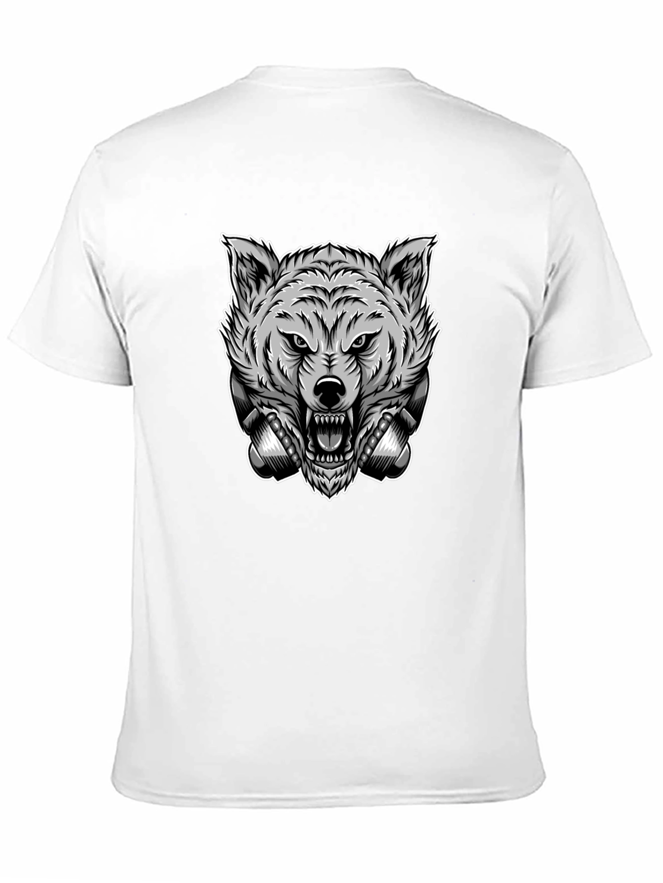 Wolf Head Graphic Black T-Shirt