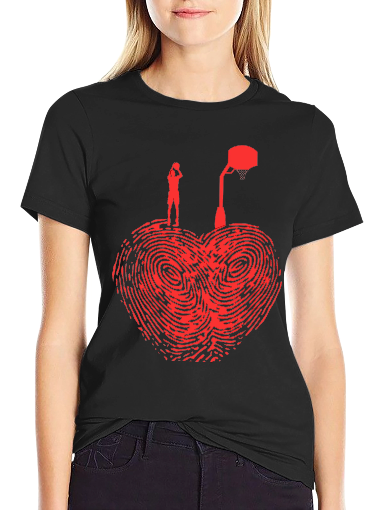 Heart Basketball Graphic Tee