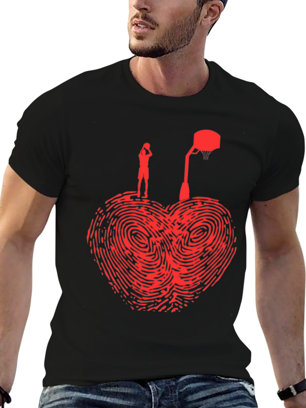 Heart Basketball Graphic Tee