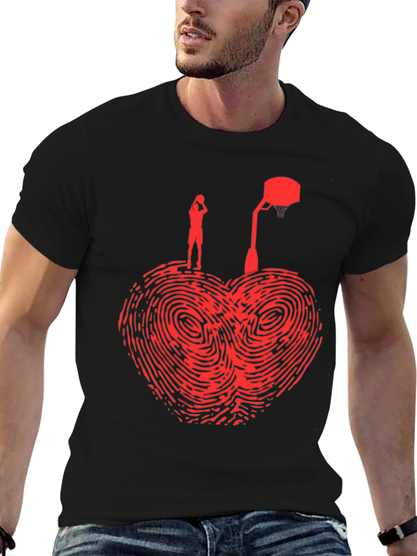 Heart Basketball Graphic Tee