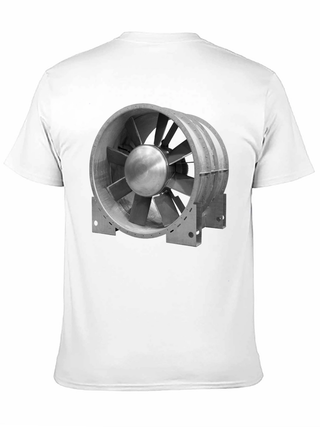Industrial Fan Graphic Tee - Modern Unisex T-Shirt