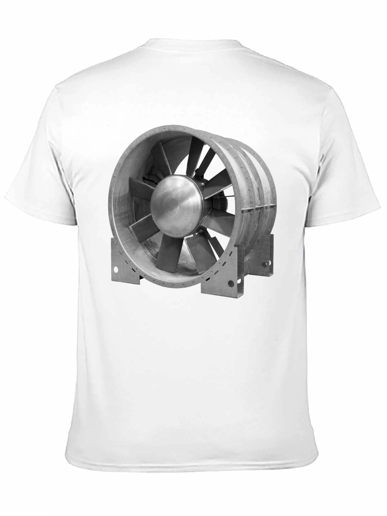 Industrial Fan Graphic Tee - Modern Unisex T-Shirt