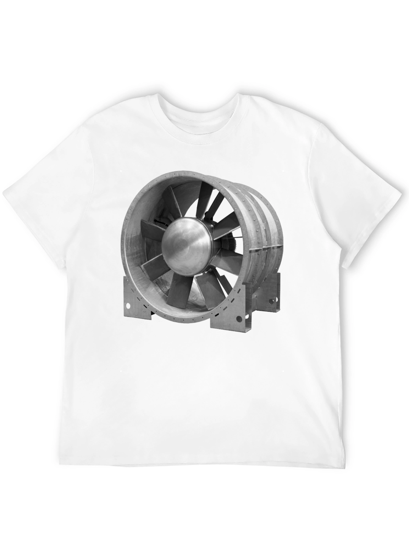 Industrial Fan Graphic Tee - Modern Unisex T-Shirt