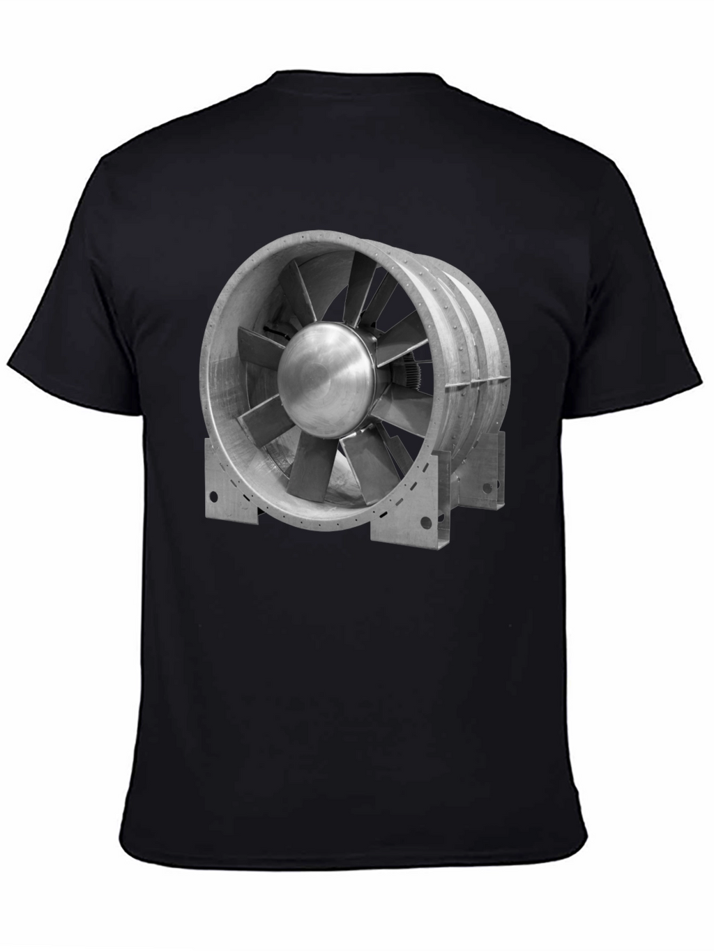 Industrial Fan Graphic Tee - Modern Unisex T-Shirt
