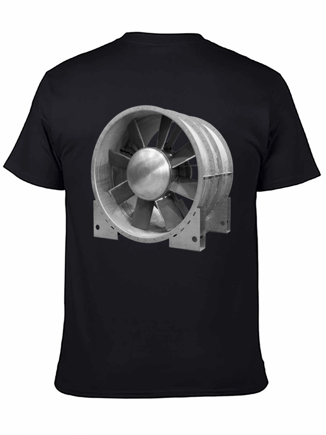 Industrial Fan Graphic Tee - Modern Unisex T-Shirt