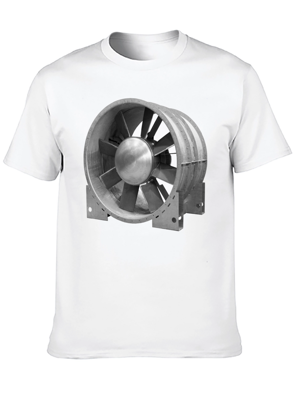Industrial Fan Graphic Tee - Modern Unisex T-Shirt