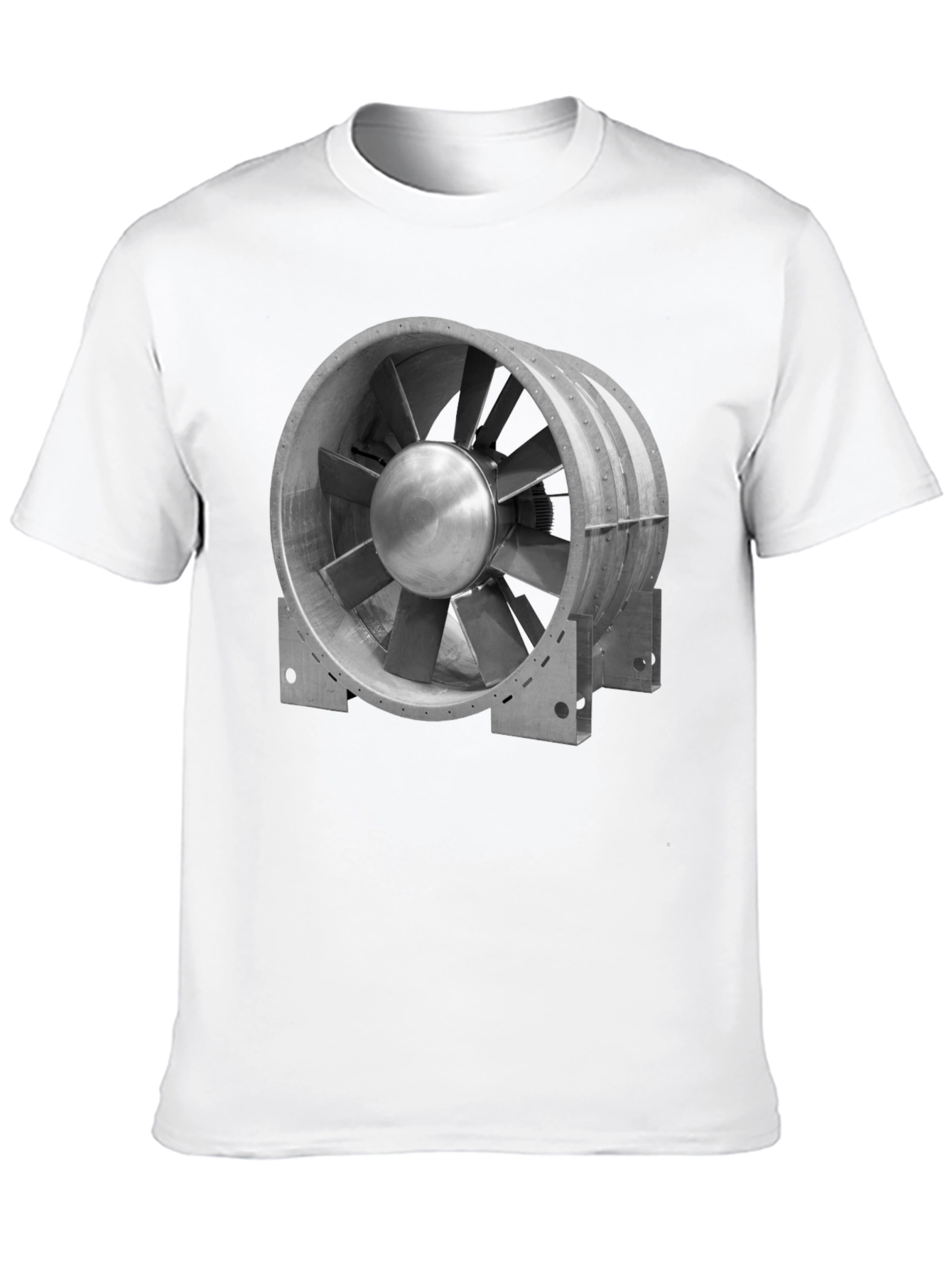 Industrial Fan Graphic Tee - Modern Unisex T-Shirt
