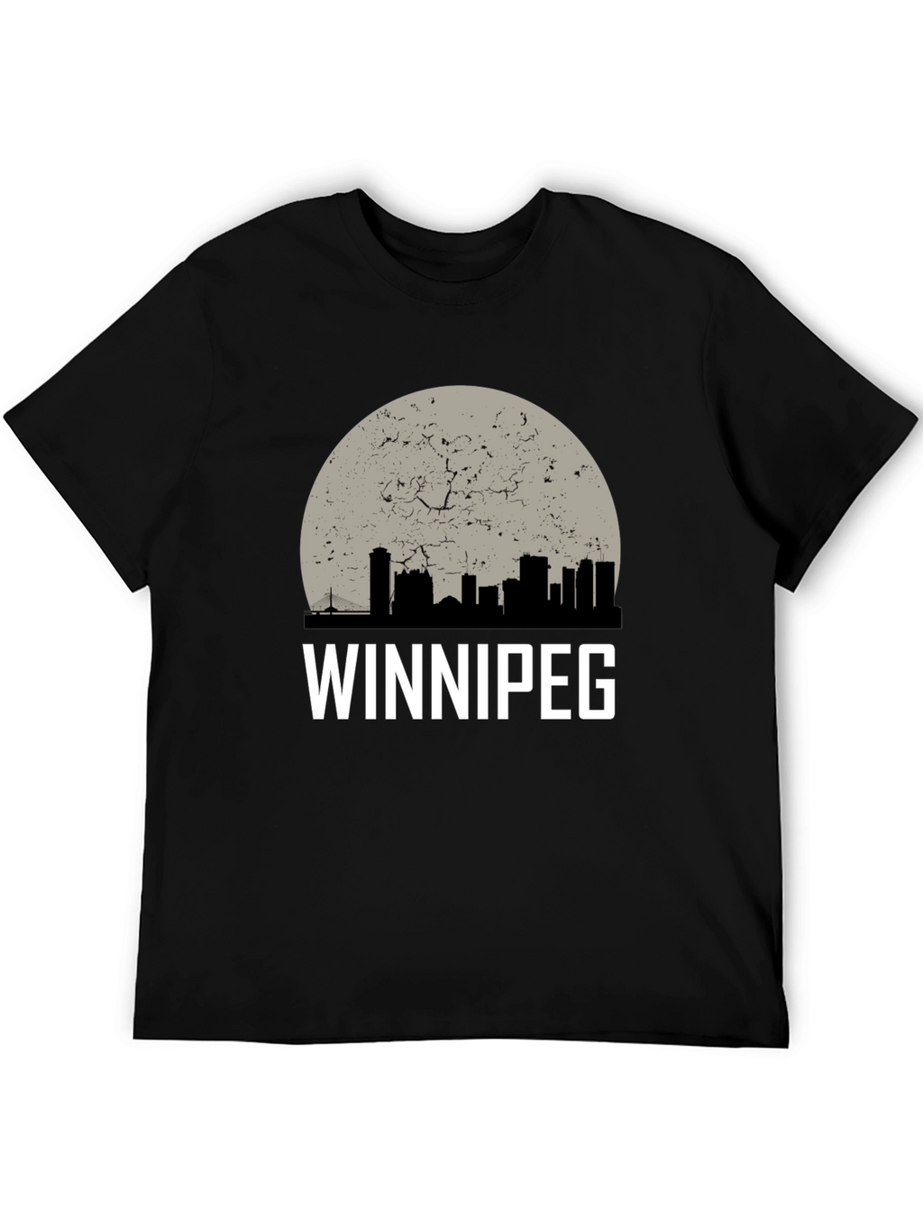 Winnipeg Skyline Graphic T-Shirt - Black
