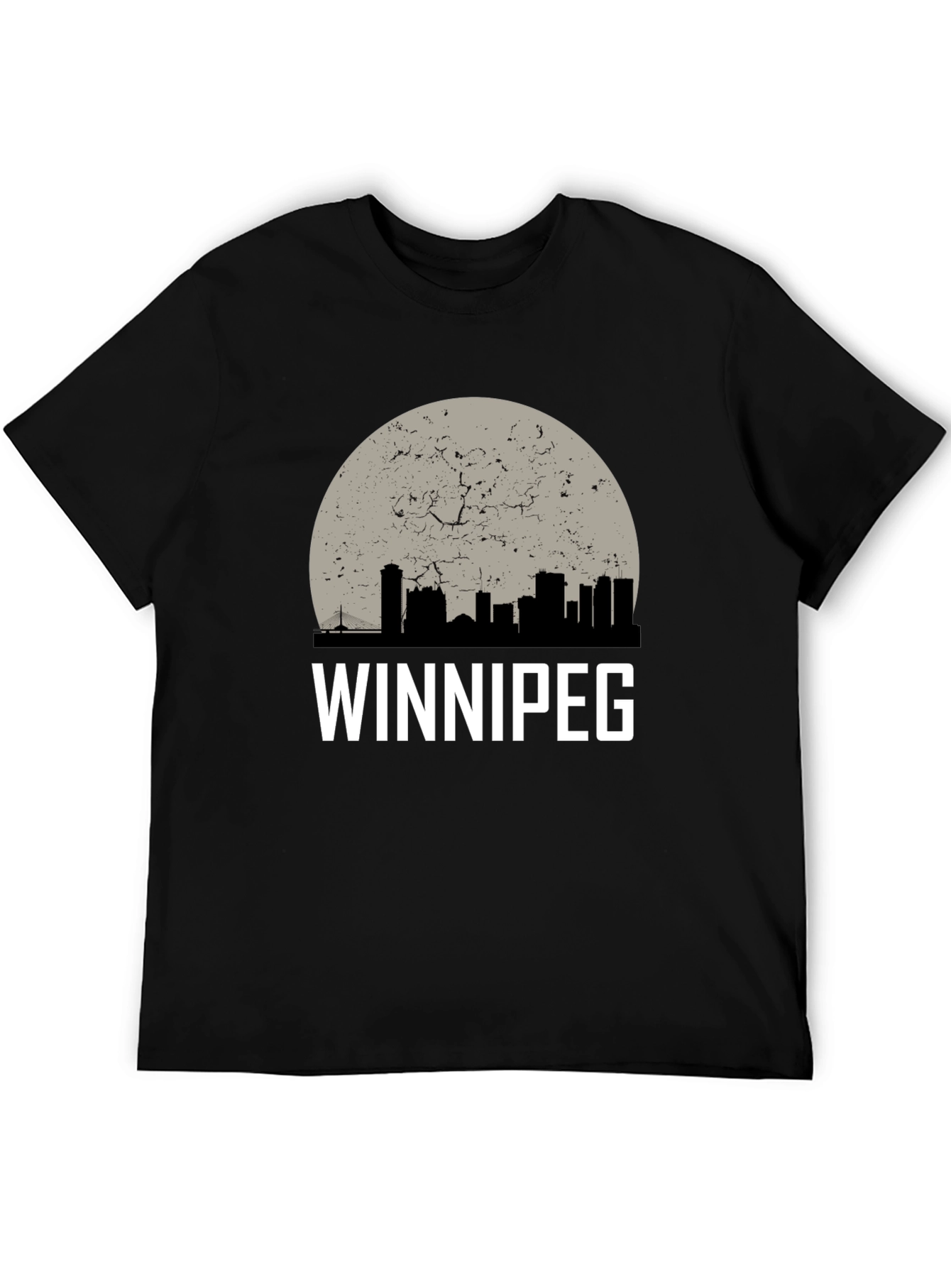 Winnipeg Skyline Graphic T-Shirt - Black