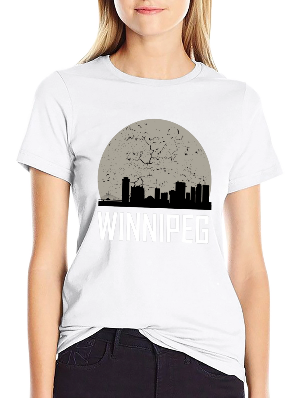 Winnipeg Skyline Graphic T-Shirt - Black