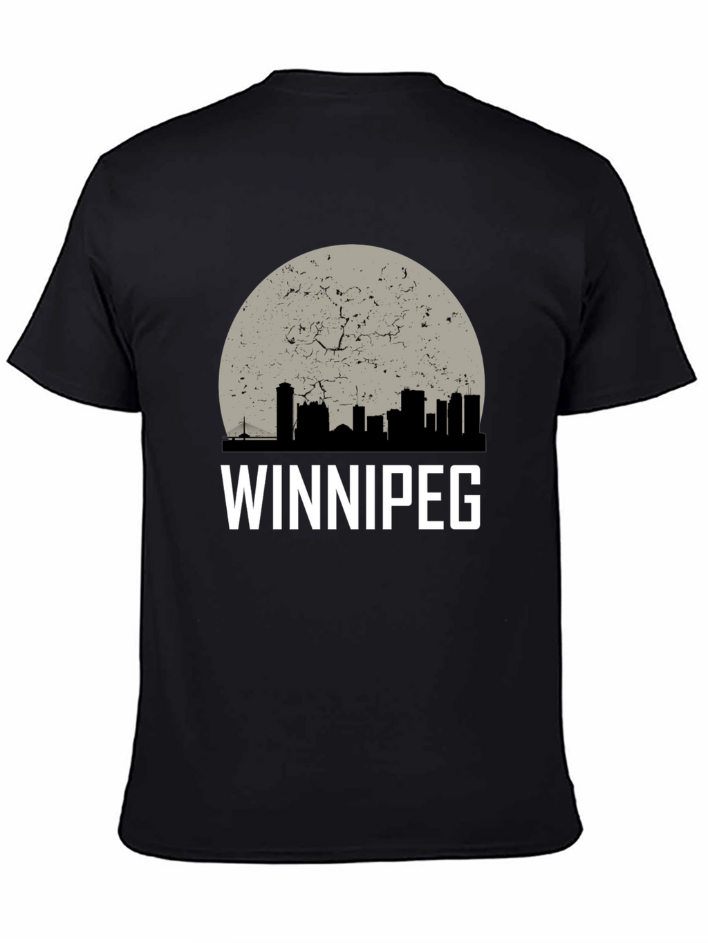 Winnipeg Skyline Graphic T-Shirt - Black
