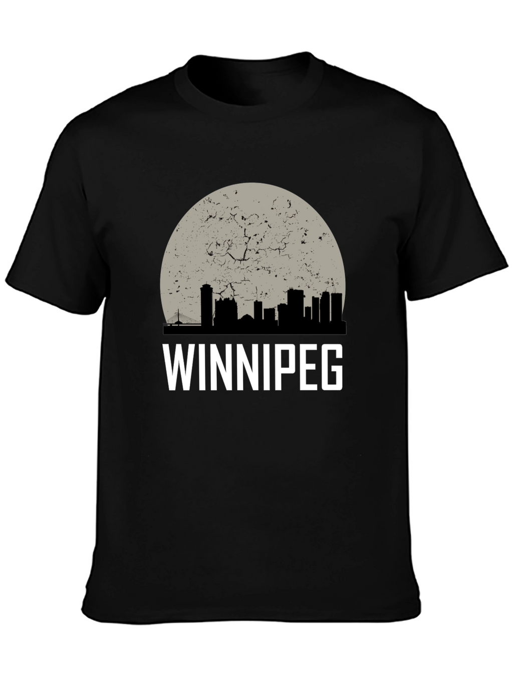 Winnipeg Skyline Graphic T-Shirt - Black