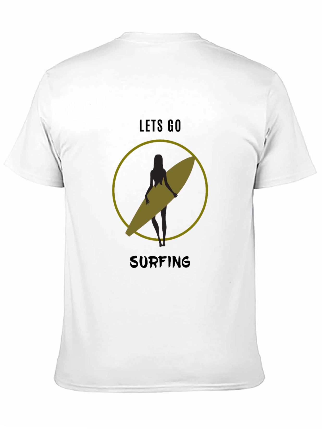 Lets Go Surfing T-Shirt - Black Graphic Tee