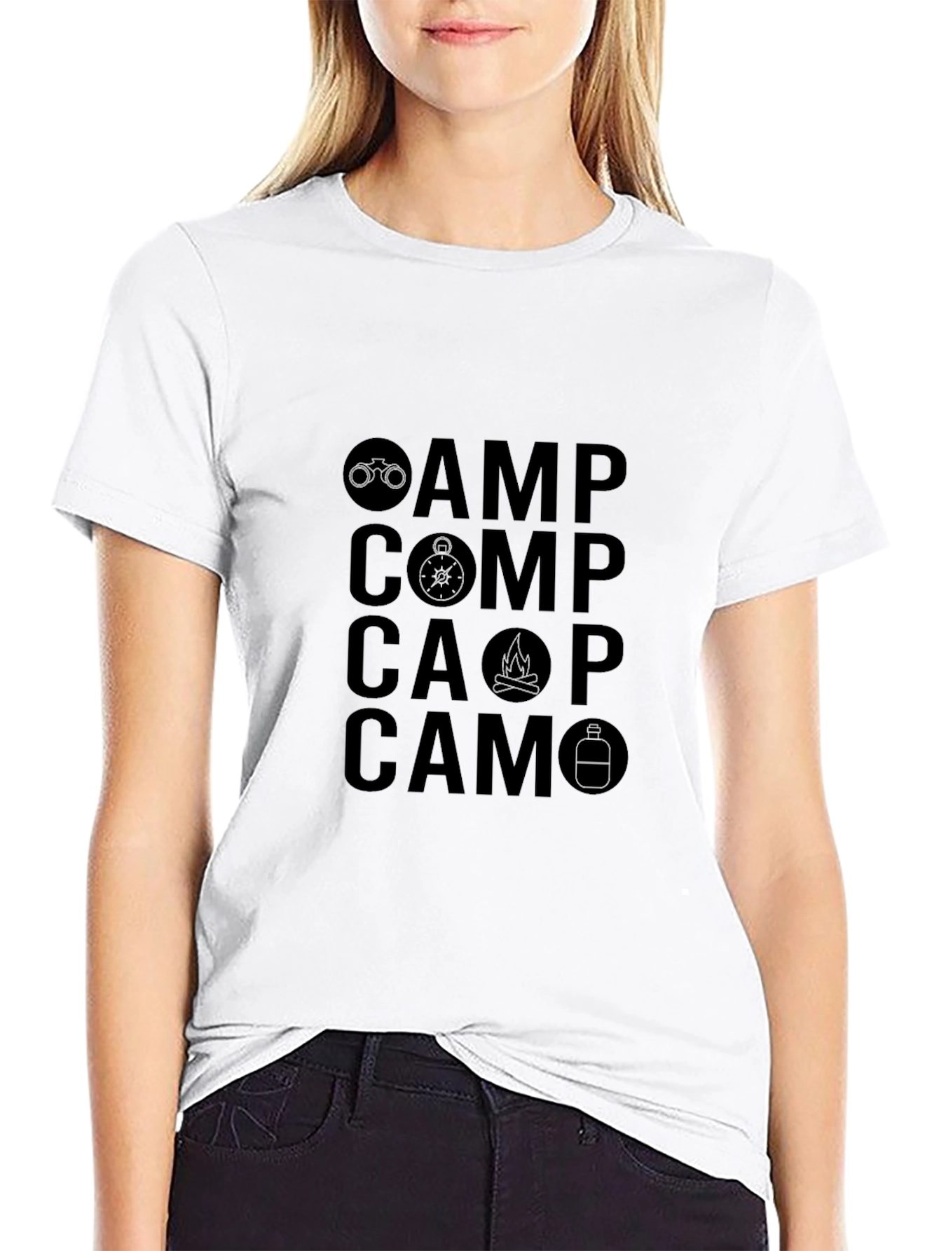 Camo Camp Outdoor Graphic T-Shirt
