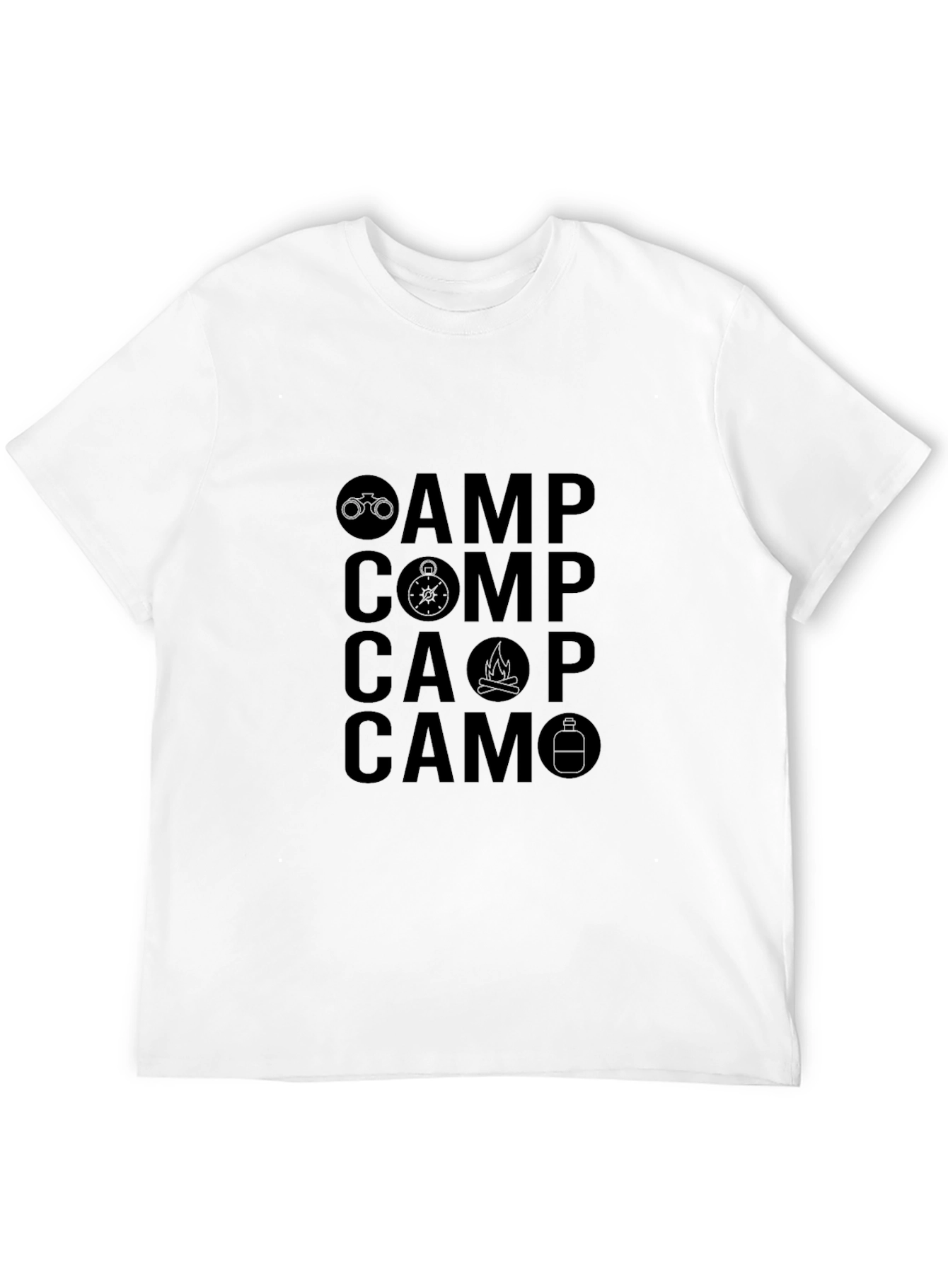 Camo Camp Outdoor Graphic T-Shirt