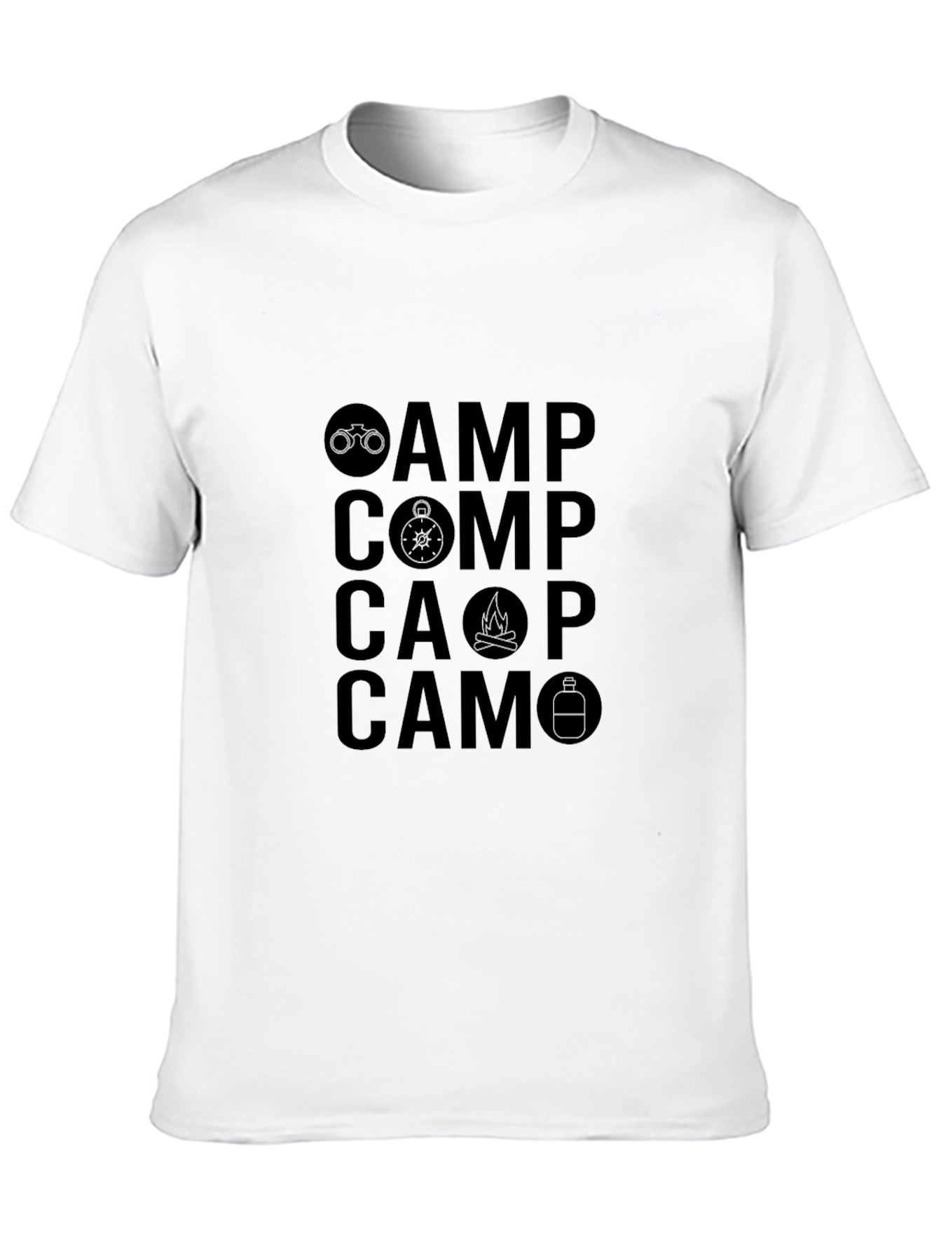 Camo Camp Outdoor Graphic T-Shirt