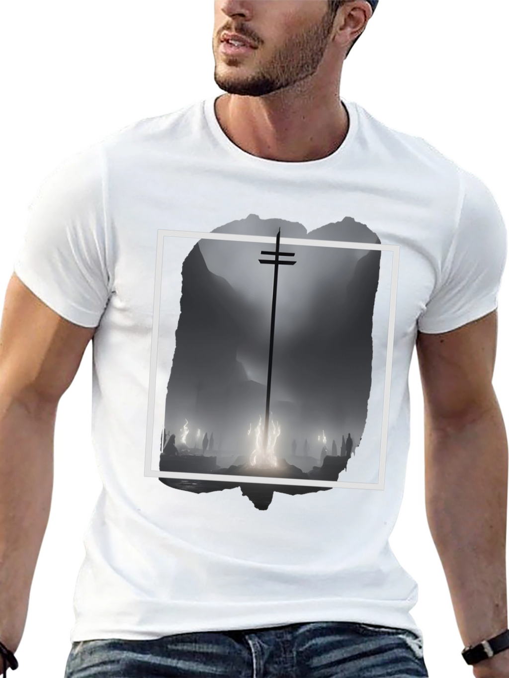 Mystic Silhouette Graphic Tee - Black