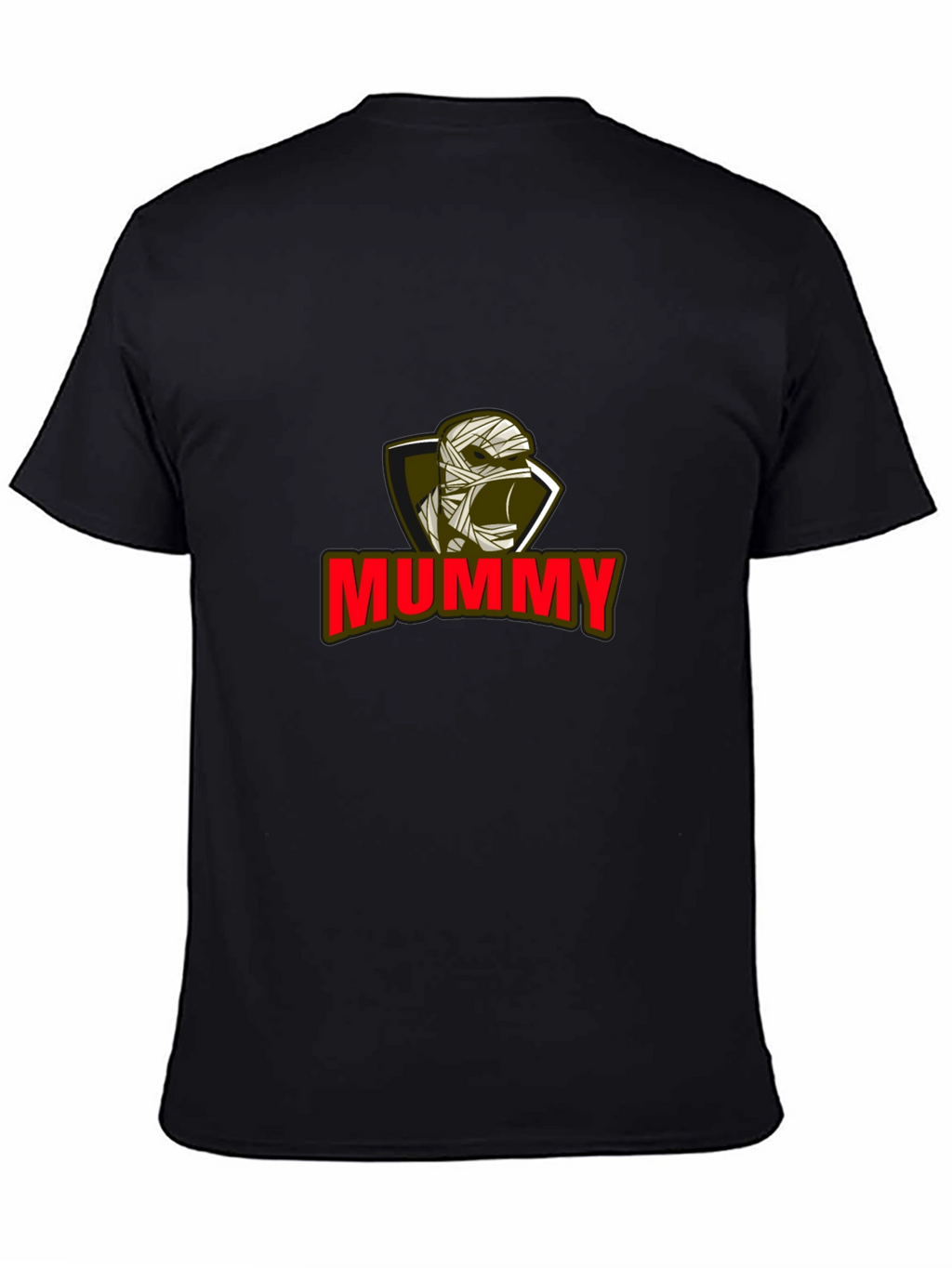 Mummy Graphic Tee - Black Cotton Blend T-Shirt