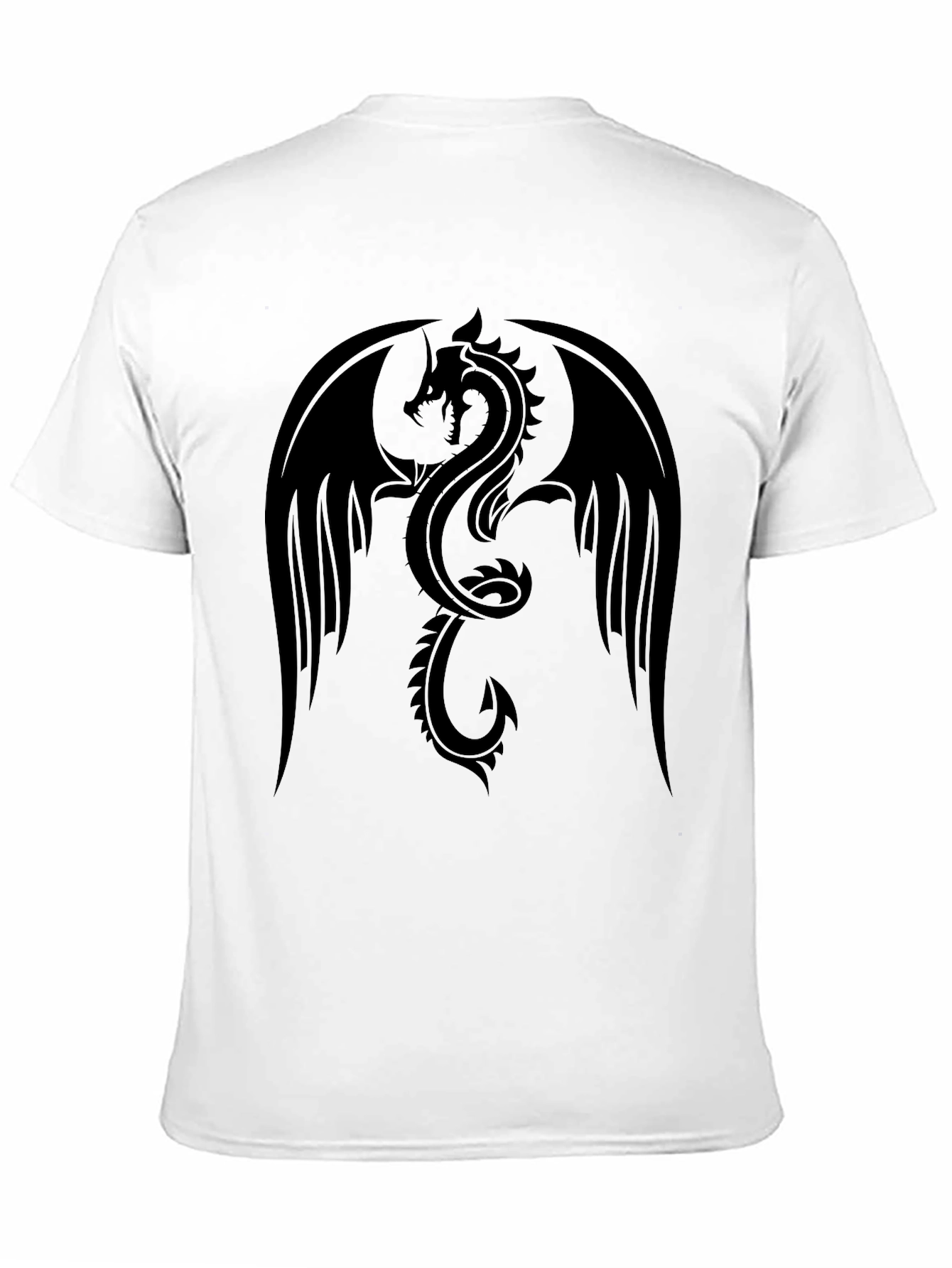 Mens Black Dragon Graphic T-Shirt
