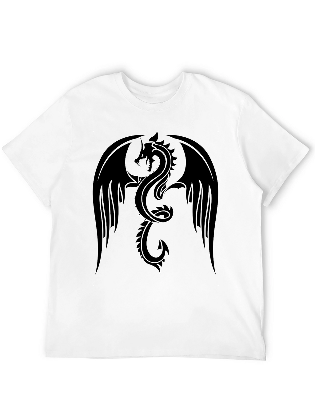 Mens Black Dragon Graphic T-Shirt