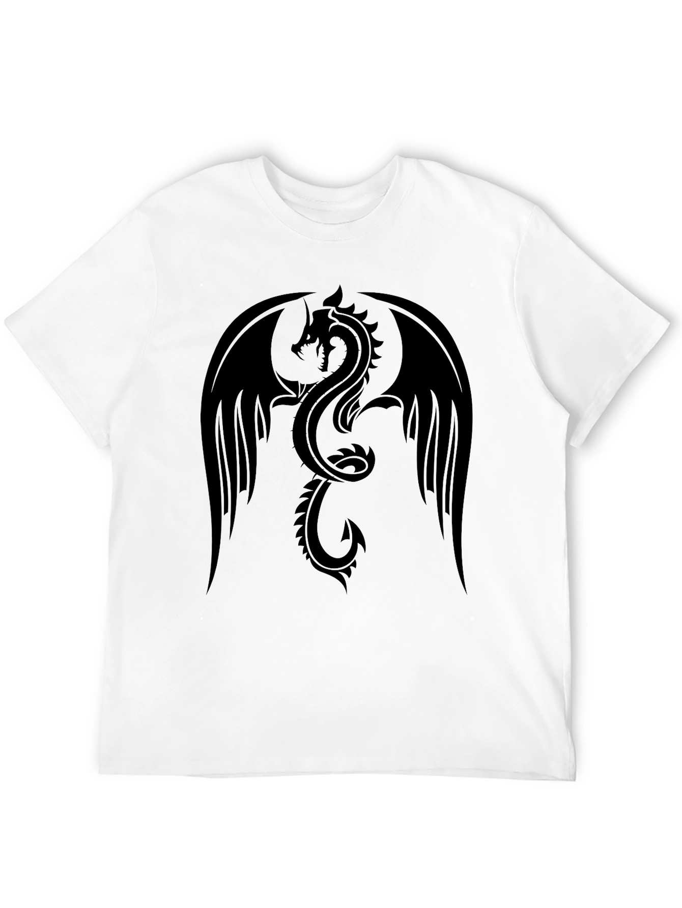 Mens Black Dragon Graphic T-Shirt