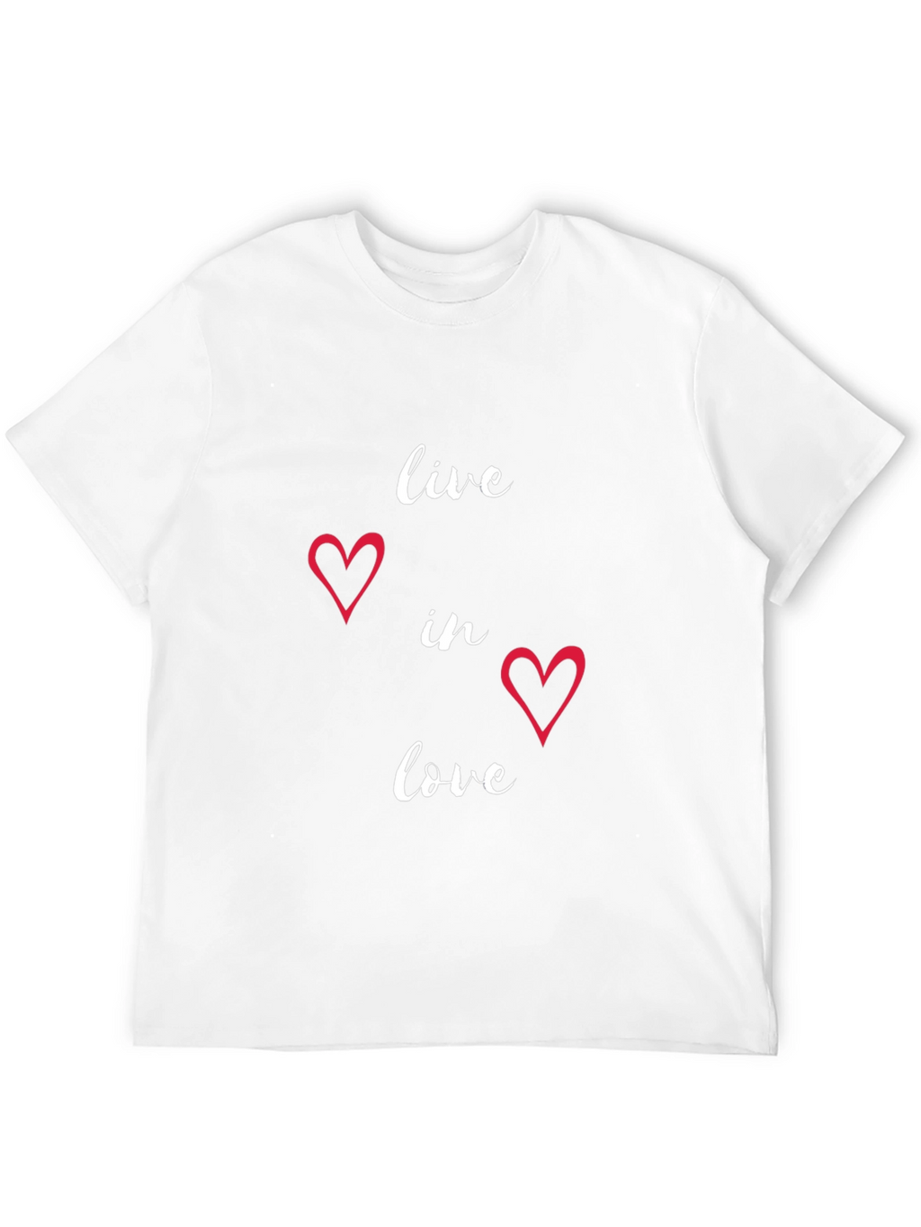 Live in Love Heart Graphic Tee - Black