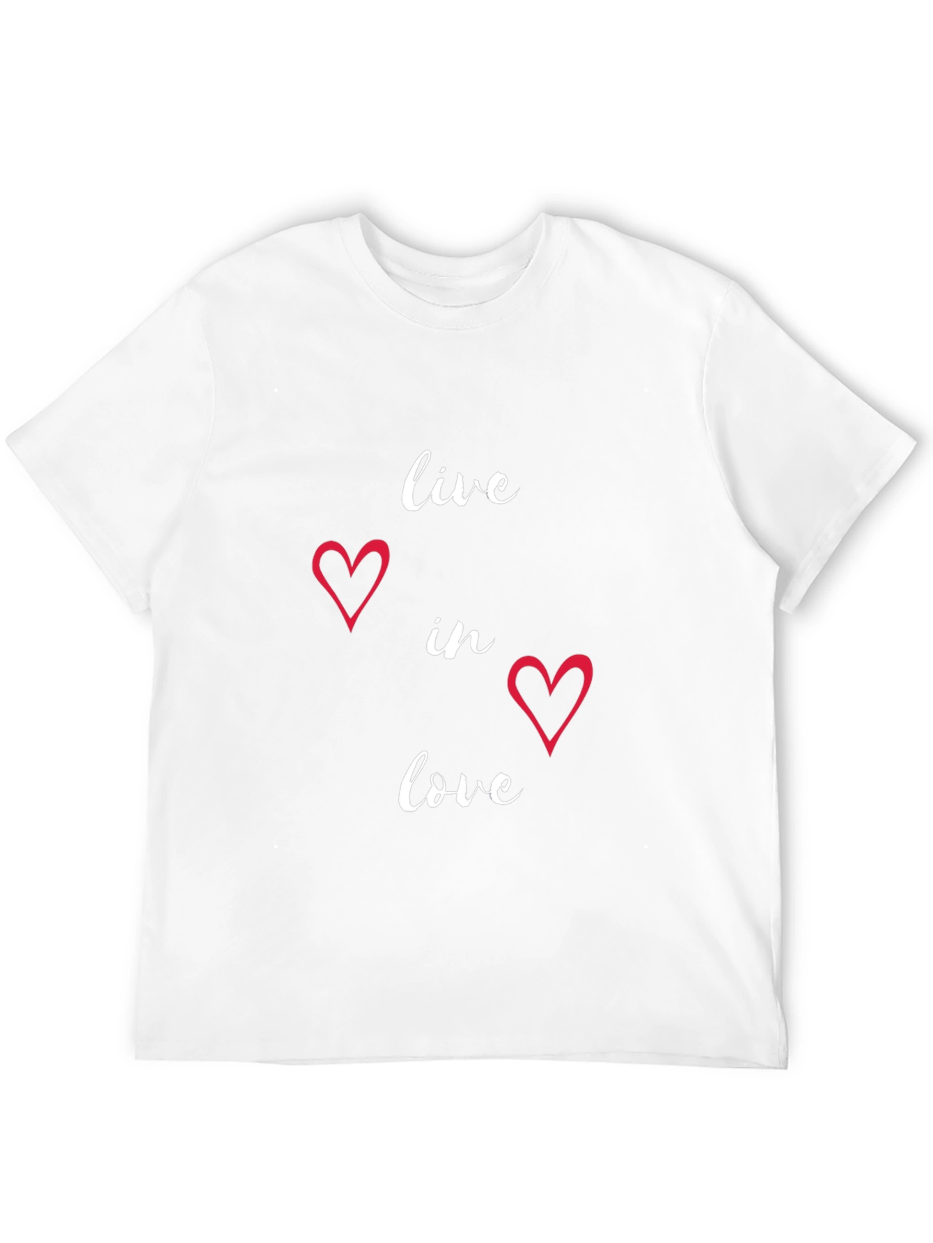 Live in Love Heart Graphic Tee - Black