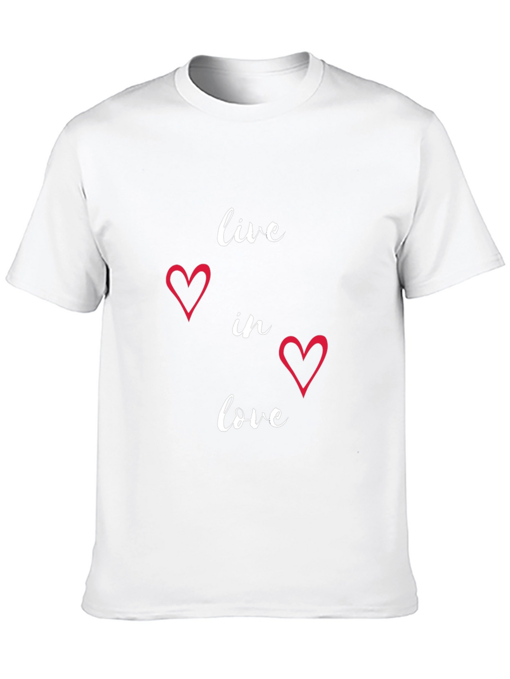 Live in Love Heart Graphic Tee - Black
