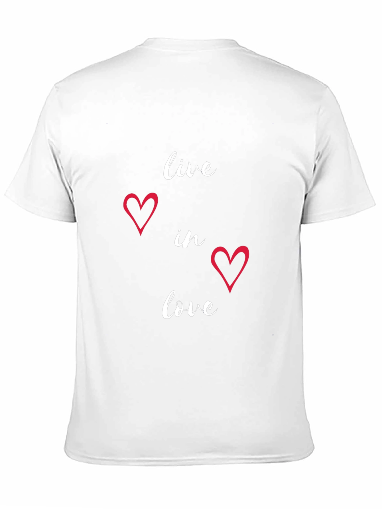 Live in Love Heart Graphic Tee - Black