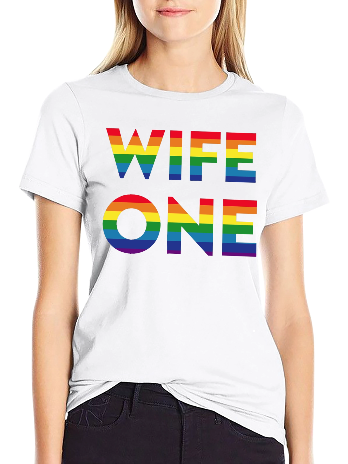 Wife One Rainbow LGBTQ Pride T-Shirt