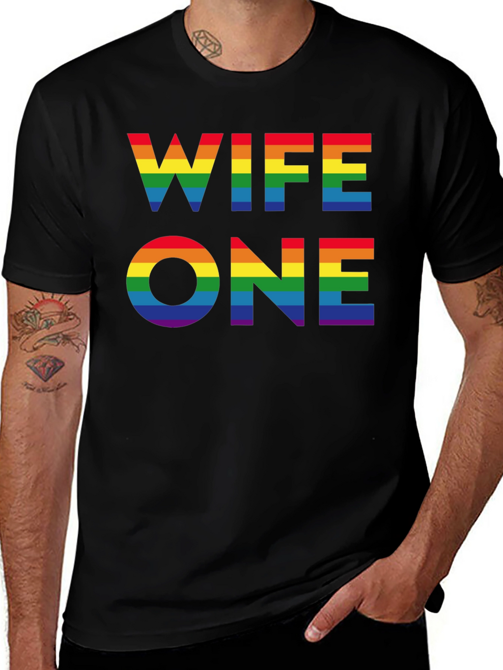 Wife One Rainbow LGBTQ Pride T-Shirt