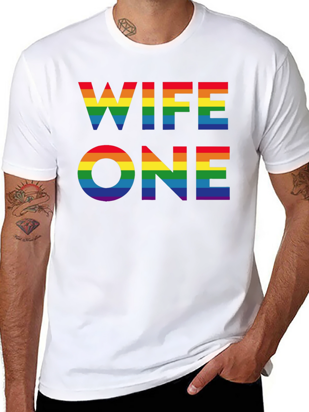 Wife One Rainbow LGBTQ Pride T-Shirt