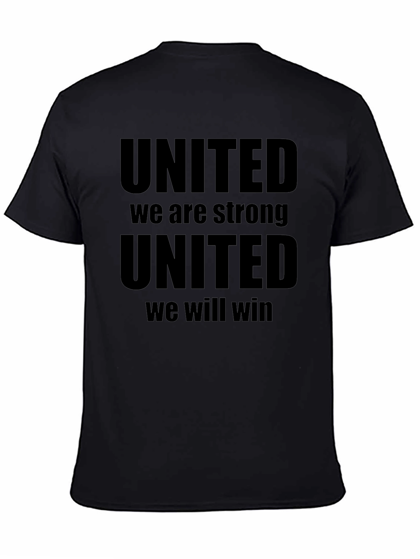 United We Stand Strong Mens Black T-Shirt