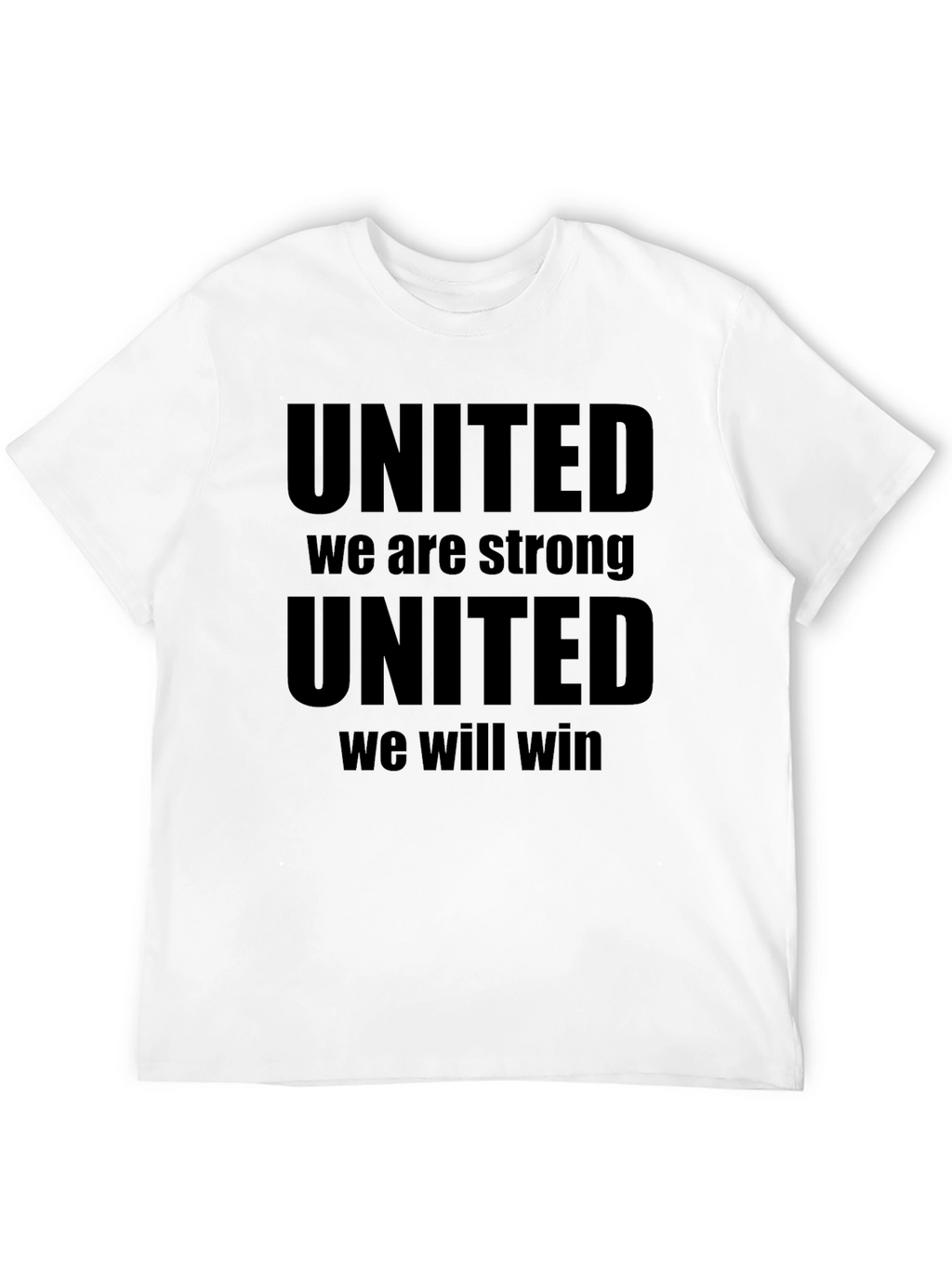 United We Stand Strong Mens Black T-Shirt