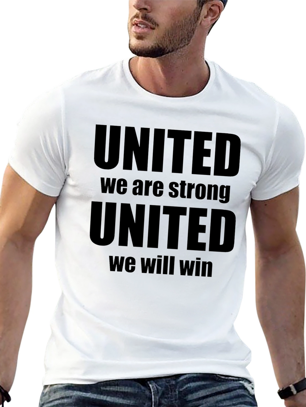 United We Stand Strong Mens Black T-Shirt