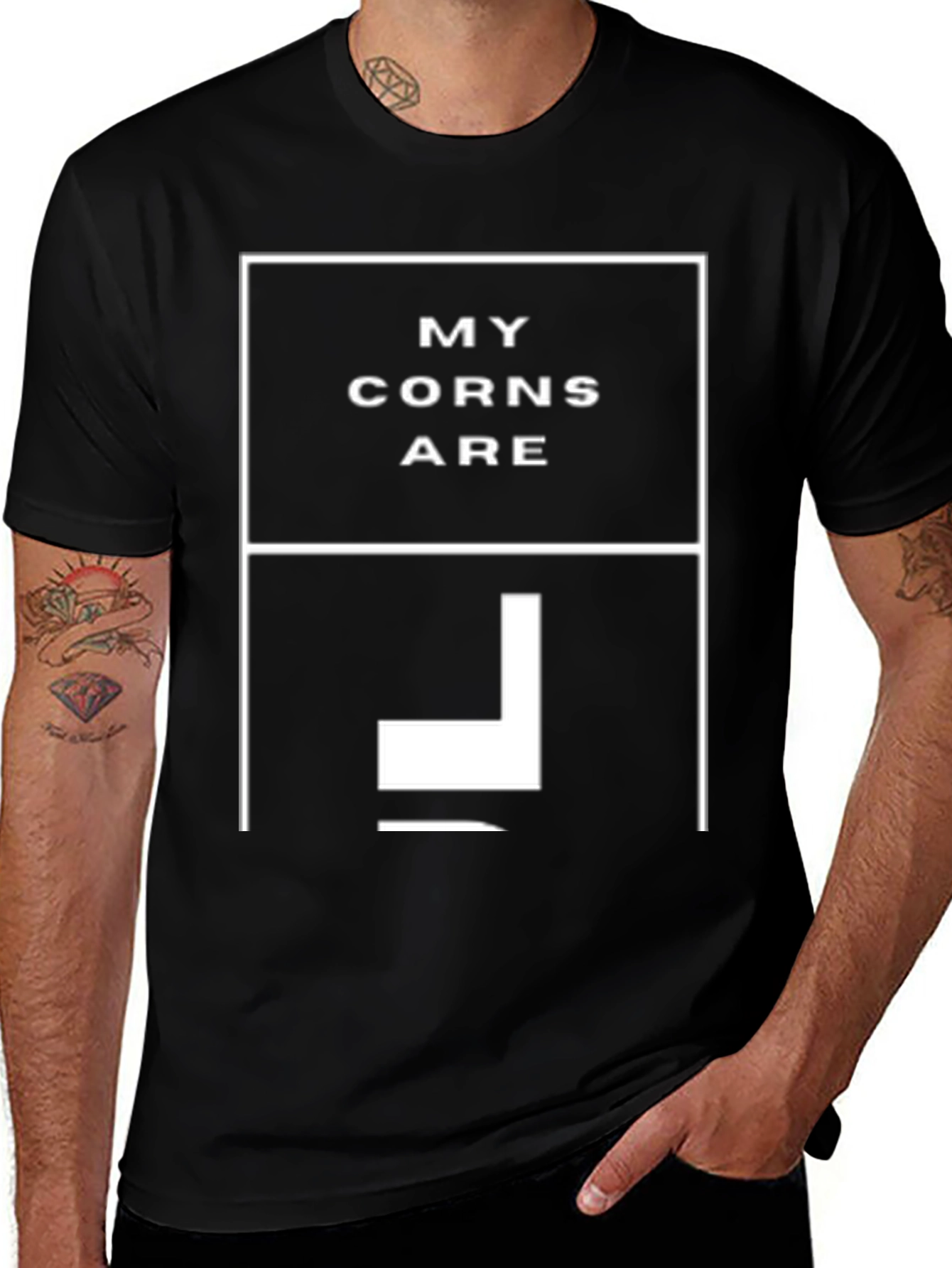 My Corns Are Square T-Shirt Funny Graphic Tee