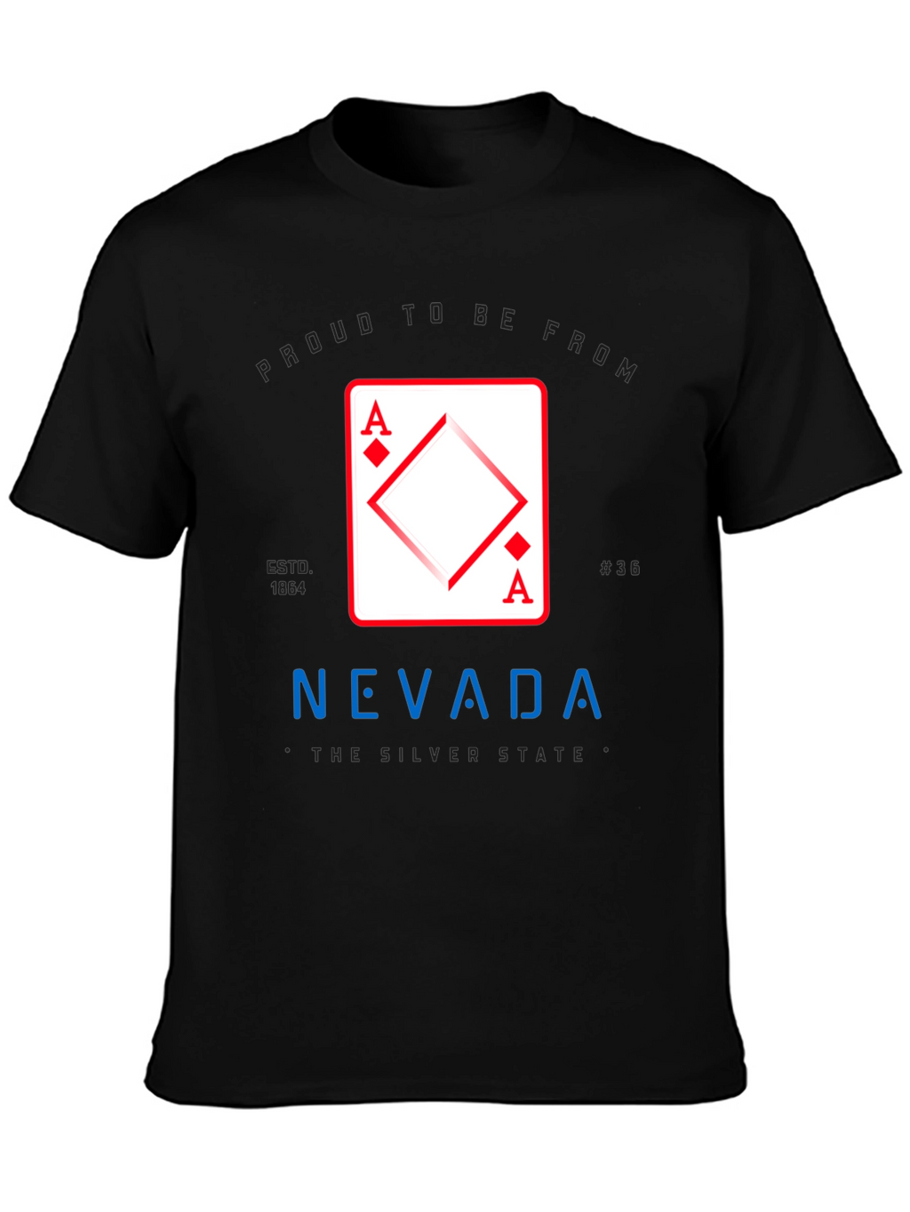 Nevada Ace of Diamonds Graphic T-Shirt