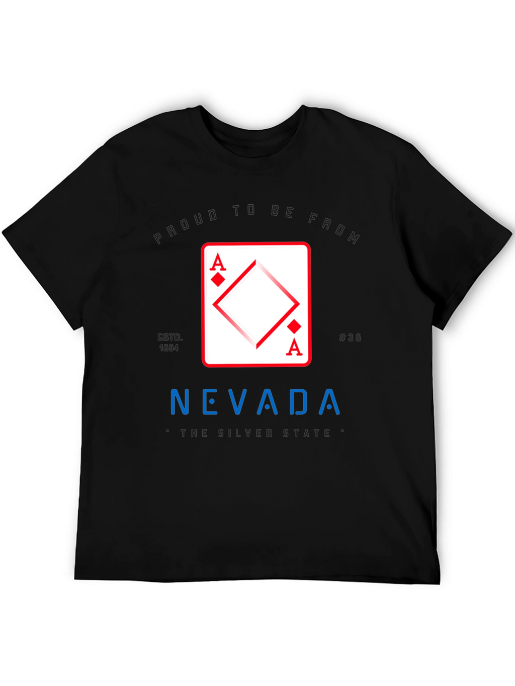 Nevada Ace of Diamonds Graphic T-Shirt