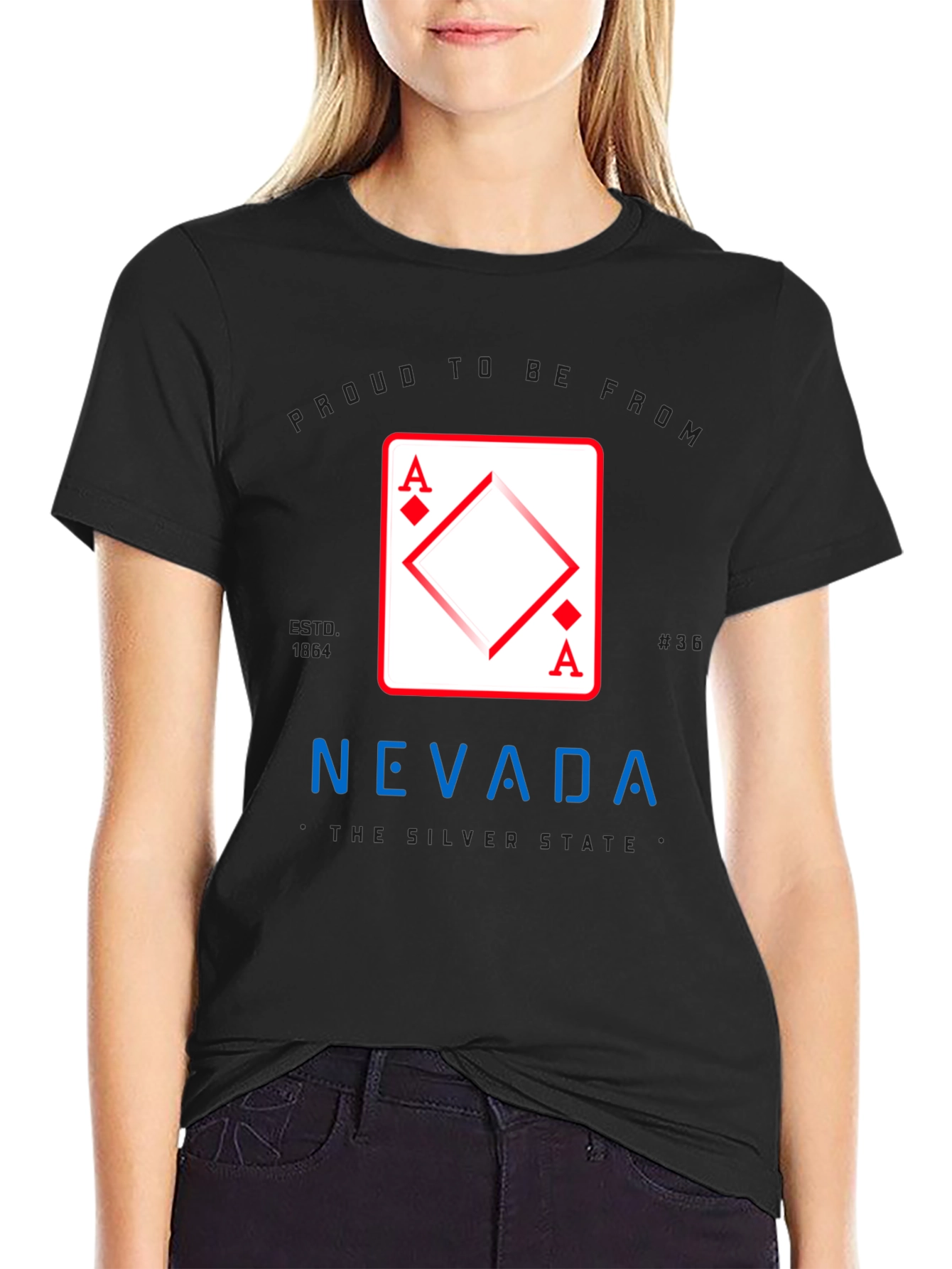 Nevada Ace of Diamonds Graphic T-Shirt