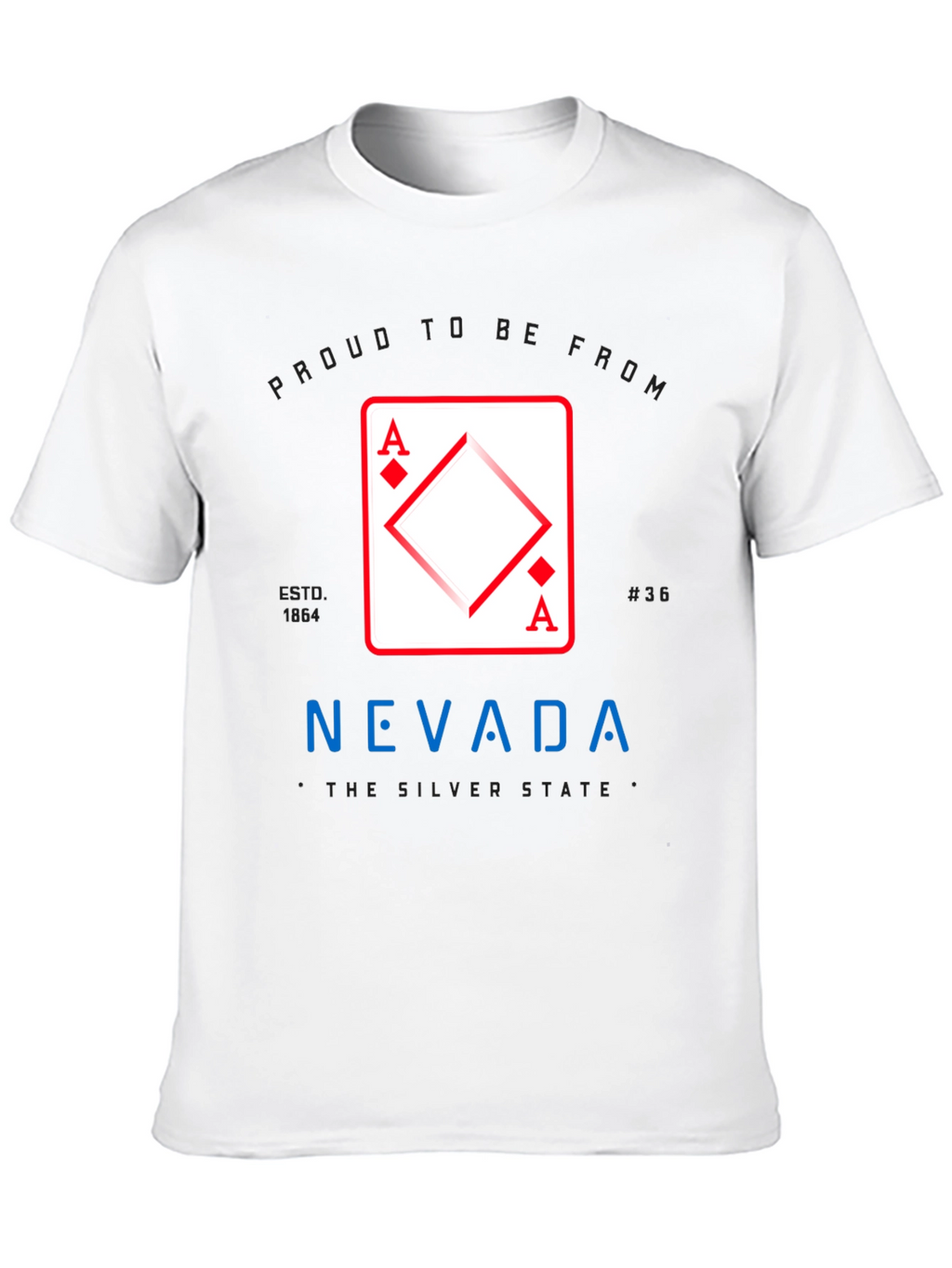 Nevada Ace of Diamonds Graphic T-Shirt