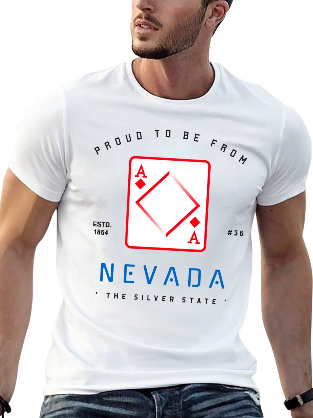 Nevada Ace of Diamonds Graphic T-Shirt