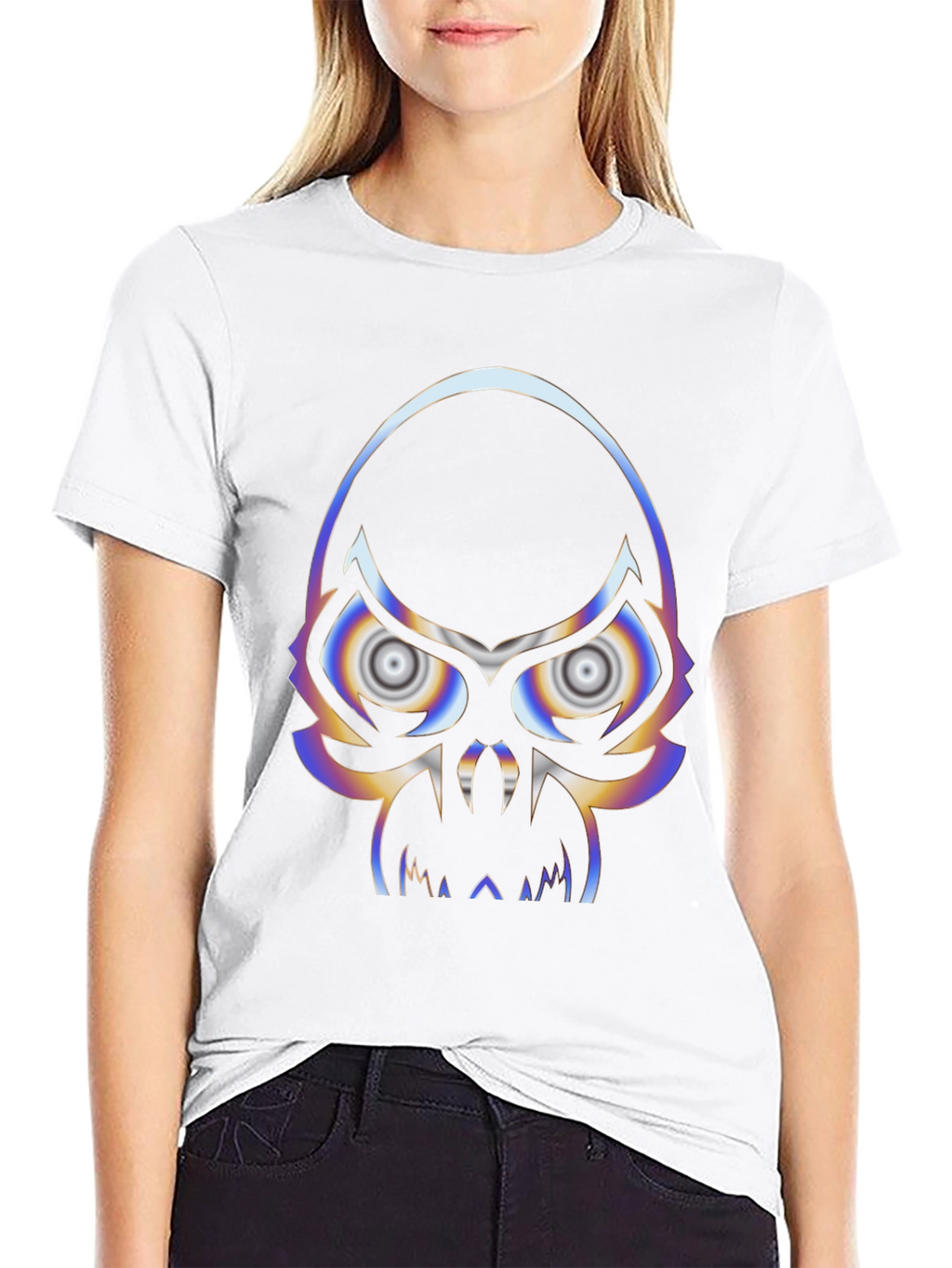 Psychedelic Skull Graphic T-Shirt