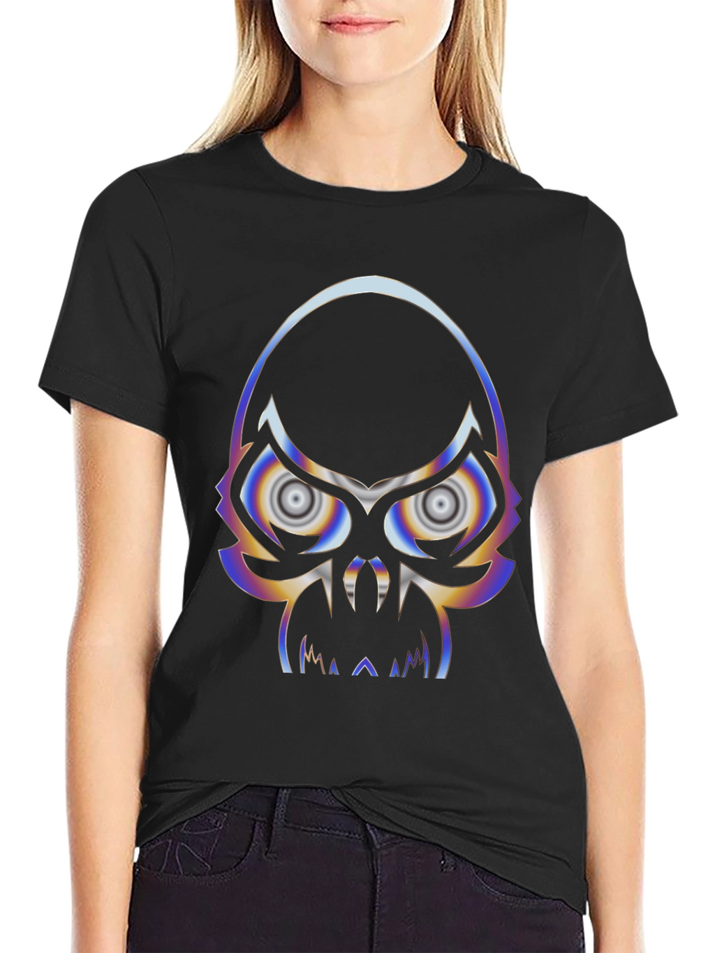 Psychedelic Skull Graphic T-Shirt