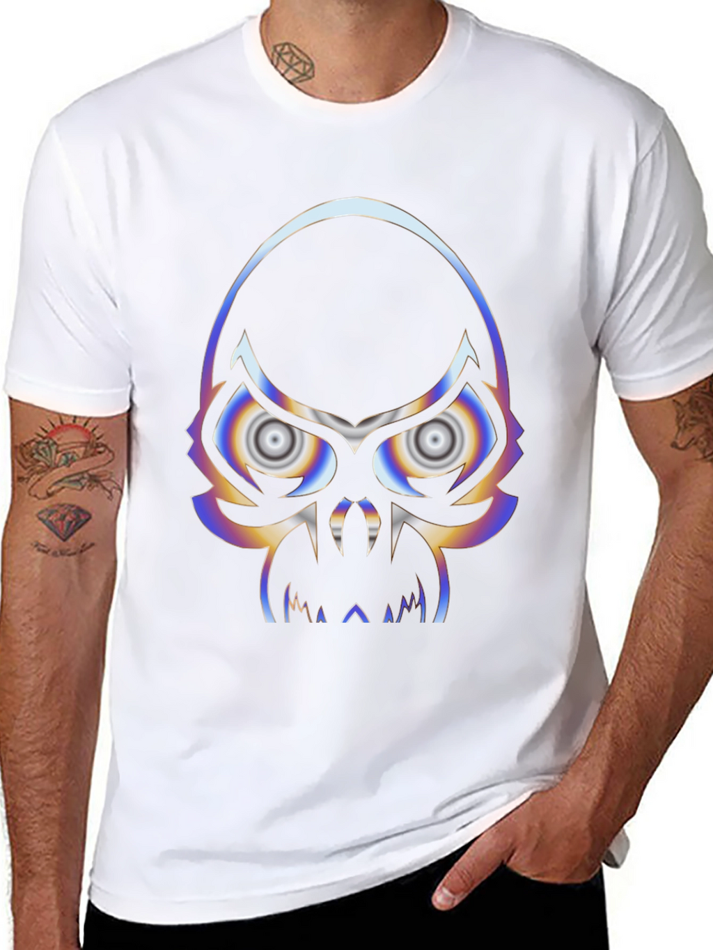 Psychedelic Skull Graphic T-Shirt